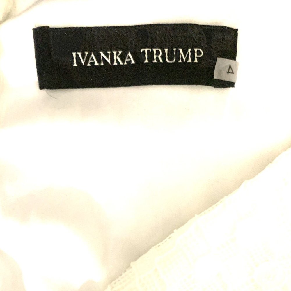 NWOT- IVANKA TRUMP LACE WHITE DRESS SIZE- 4 - Picture 2 of 3